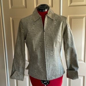 Embossed leather jacket